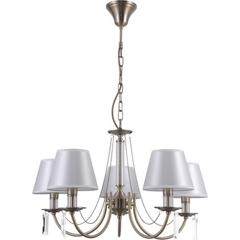 Italux Solana Lustre classique à 5 bras multiples avec abat-jour, E14 (1/3)
