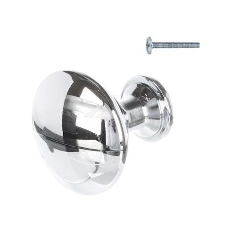 Tirador redondo para muebles, cromo pulido, Riex XK03 (1/5)