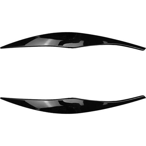 Garniture Autocollant Pour Phare BMW Série 3 E90 E91 2005 2012 Bande Sourcil Noir Brillant (1/4)