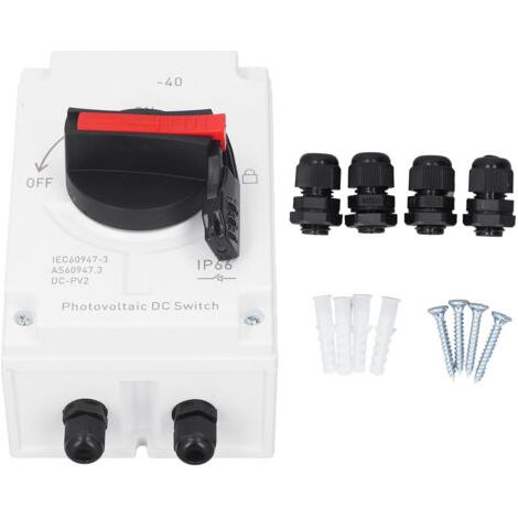 Disjoncteur photovoltaïque 1200 V CC, 32 A, interrupteur-sectionneur solaire, étanche IP66