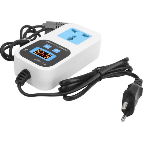 WT2000 digitaler Feuchtigkeitsregler, EU-Steckerschalter 110-220V, automatischer Luftentfeuchter/Luftbefeuchter, 0-99%RH-Sonde, Hygrostatregler für Keller, Gewächshaus, Haus. (1/5)