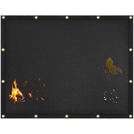 Filiyano-Écran thermique ignifugé compatible avec un mur derrière le barbecue. Protège la clôture de terrasse de la chaleur du barbecue. Écran (1/5)
