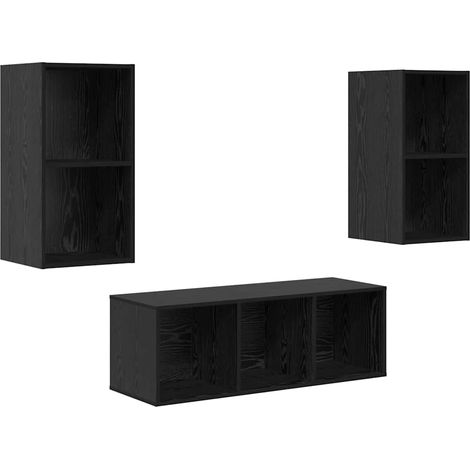 Maison Exclusive - Ensemble meuble TV 3 pcs Chêne noir Bois d'ingénierie