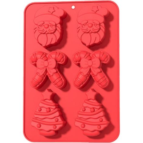 Moule En Silicone - Forme Arbre De Noël Clochette Ruban - Pour Savons Chocolats Bonbons Bougies Et Gelées - 1 Pièce (1/5)