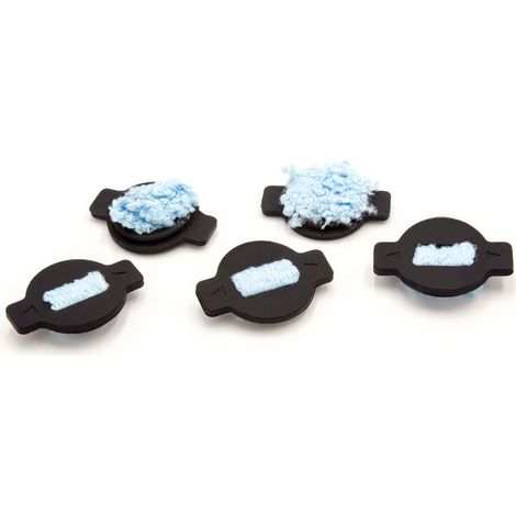 vhbw 5x tapa de mecha, Wick Cap compatible con iRobot Braava 390T robot aspirador con función de fregado - Recambio, negro / azul