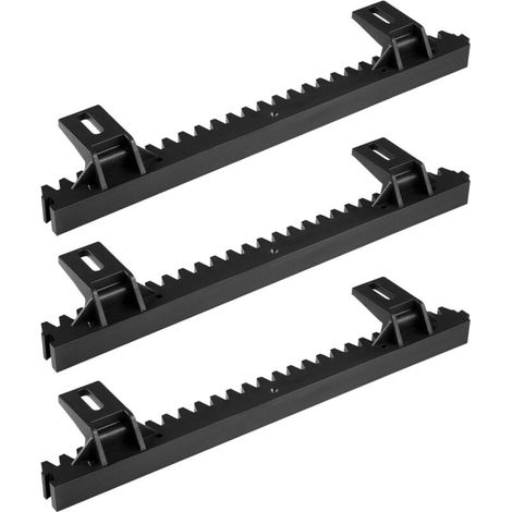 Lot de 3 Crémaillères Nylon Module 4 34cm Pour Portail Coulissant Électrique-DOU