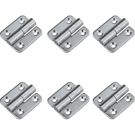 6 Stück 3,7 cm abnehmbare Scharniere – abnehmbare Türscharniere – Edelstahl 304 – Rechtshänder