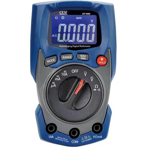 Turbo TT960 Kompakter Digital-Multimeter Schwarz Robust