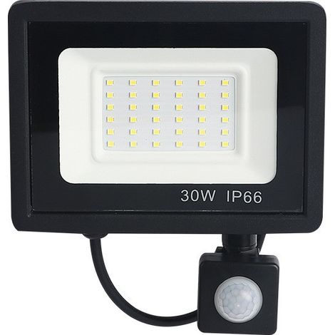 30-W-Außenstrahler mit Bewegungsmelder, 6500 K kaltweißes Licht, 36 superhelle LED-Strahler, 2700 lm, IP66, wasserdichte Außenbeleuchtung mit Bewegungsmelder für Garten, Terrasse und Garage