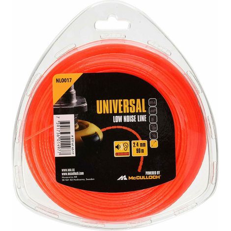 Filo per Decespugliatore 2.4 o 3 mm Universale McCulloch Nylon Silenzioso - Misura: 3 mm x 56 Mt Classico