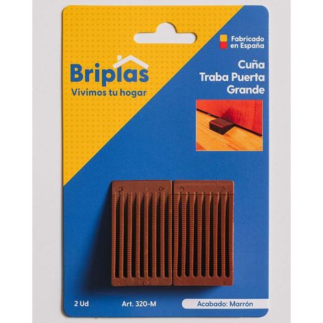 FPLUS briplas tope traba cuña puerta grande  2u marron 320m , briplas tope traba cuña puerta grande  2u marron 320m (1/2)