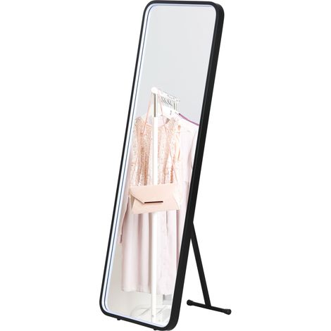 Miroir pleine longueur avec éclairage LED, 151,5 x 50 cm, à poser ou à fixer au mur, 3 couleurs réglables (1/5)