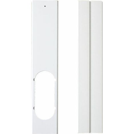 Kit de Plaque d'Étanchéité pour Fenêtre Réglable avec Tuyau d'Évacuation, Guide de Fenêtre Universel pour Climatiseur Mobile (2 Pièces, 55 x 10 cm) (1/4)