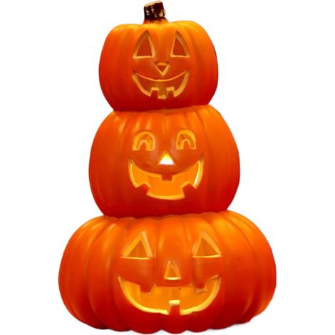 Citrouille lumineuse d'Halloween à LED, lanterne Jack O'Lantern, alimentée par piles, pour l'extérieur (1/5)