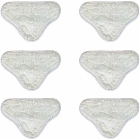 6pcs microfibre vadrouilles à vapeur tampons de nettoyage vadrouille à vapeur de remplacement compatible pour H2O X5 H20 lavable (1/3)