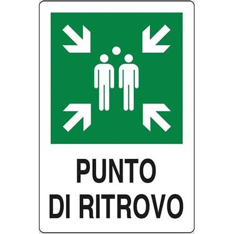 Cartello punto di ritrovo cm 20X30 (1/2)