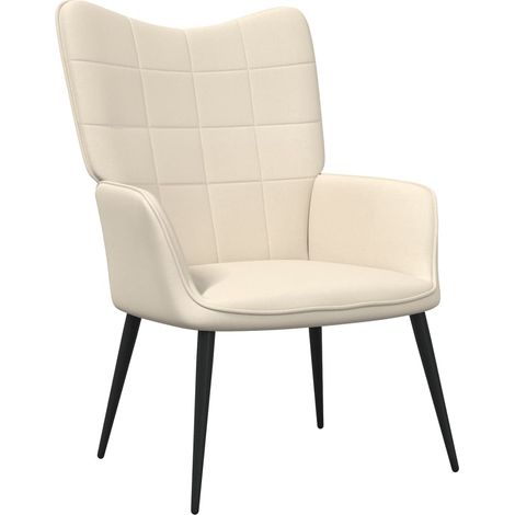 Chaise de relaxation,Chaise de Salon Crème Tissu BGT95704 (1/5)
