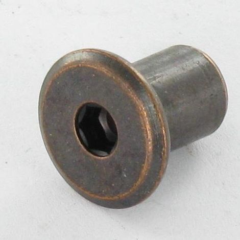 Combifix Ecrou relieur Tête plate Diamètre de tête: 18 Diamètre du corps 10 Longueur sous tête 13.5 M8 BRONZ-500 pièces
