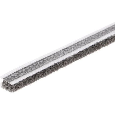 Brosse de porte et fenêtre en feutre de caoutchouc de 10 m, joint d'étanchéité, piquets de porte, brosse de balayage, gris/marron/blanc, 1 pièce (gris)