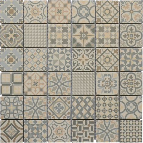 MOSAIQUE ANDALOUSIE BEIGE 1 PLAQUE 30 X 30 CM CASA LINEA