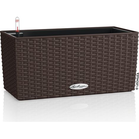 LECHUZA® Blumenkasten BALCONERA Cottage 40 Mokka All-in-One (1/3)