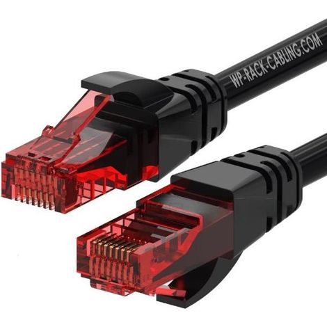 WP WPC-PAT-6U002BL cavo di rete Nero, Rosso 0,5 m Cat6 U/UTP (UTP)