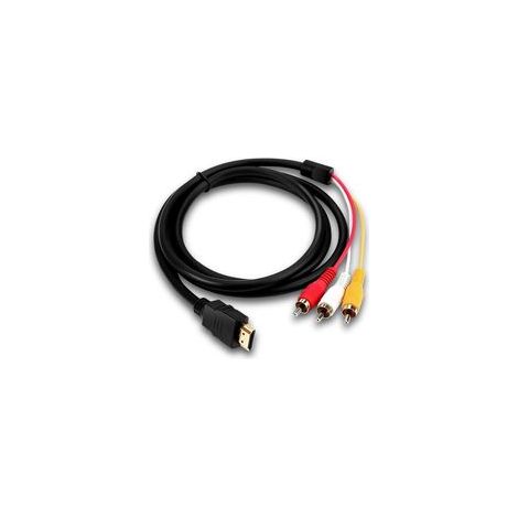 âble HDMI vers RCA,1080P Câble de Conversion HD pour Décodeur HDMI vers 3RCA,Adaptateur de Câble Audio Vidéo Rouge Jaune Blanc pour TV HDTV DVD - 1,5 m (1/5)