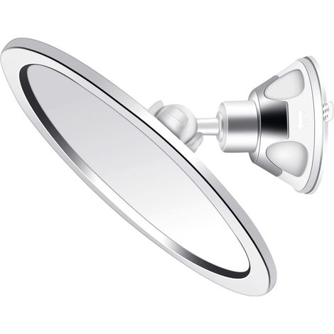 Miroir de Douche Miroir de Rasage 360 ° Rotation Miroir Ventouse Miroir Cosmétique Anti-Buée Pour La Douche (1/5)