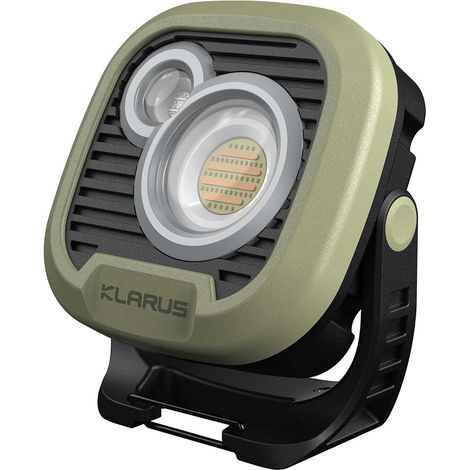 Lámpara de camping KLARUS WL3, lámpara de trabajo recargable de alta capacidad de 13500 mAh, linterna de camping de 1500 lm, 6 modos, base magnética, función de gancho, pesca nocturna, emergencia, tal (1/5)