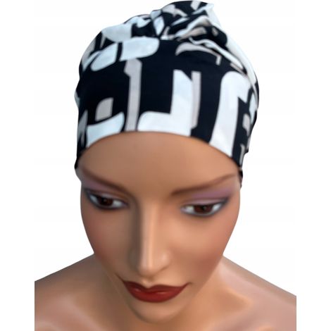 Écharpe froissée Anna Turban x-1 nouée avec de la viscose, également après la chimiothérapie (1/5)