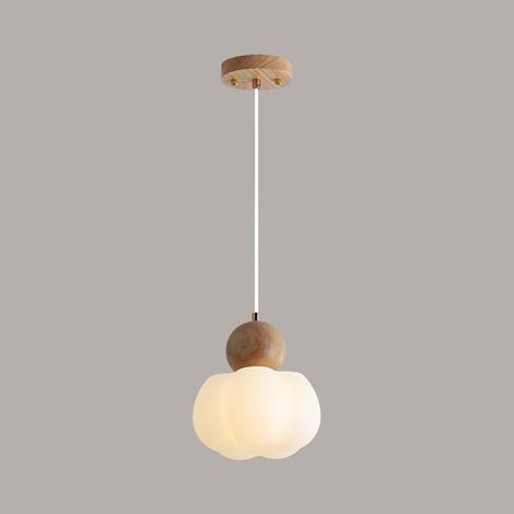Pendre de Chevet Light, Lampe Suspendue en Bois avec Une Teinte Acrylique en Forme de kaking, Lustre à Hauteur réglable à Une tête, Socket G9, Plafond Minimaliste Moderne pour Salle à Manger (1/5)