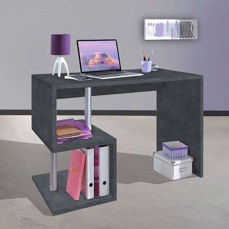 Bureau design travail moderne anthracite 100x50cm Esse 2 Report