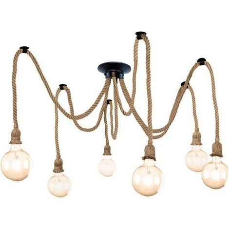 Plafonnier avec corde à six lumières CR 93-841-06-116