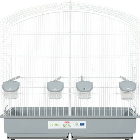 Jaula Familly blanco gris 70 x 40 x 70cm de altura para pájaros (1/3)