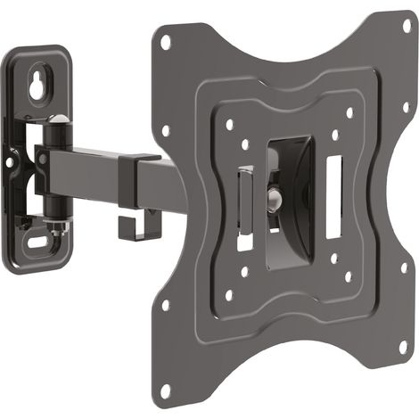 DIGIQUEST Staffa a parete, supporto TV reg. 2 snodi 1 braccio 23''/42'' ATC409,Nero, per migliorare la visuale del proprio tv