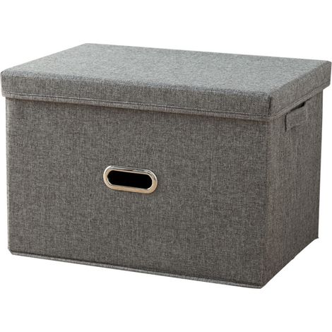 Panier de rangement pliable pour linge avec couvercle, pour la maison, la chambre ou la buanderie, adapté aux espaces intérieurs et aux routines quotidiennes.-AquaForge (1/5)