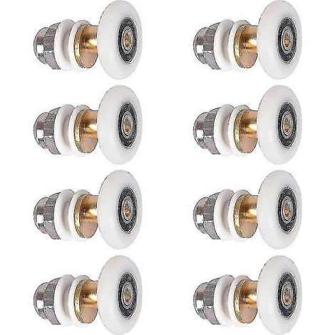 Roulettes de rechange pour porte de douche coulissante (8 pièces, 23 mm) - Cadeau spécial (1/5)