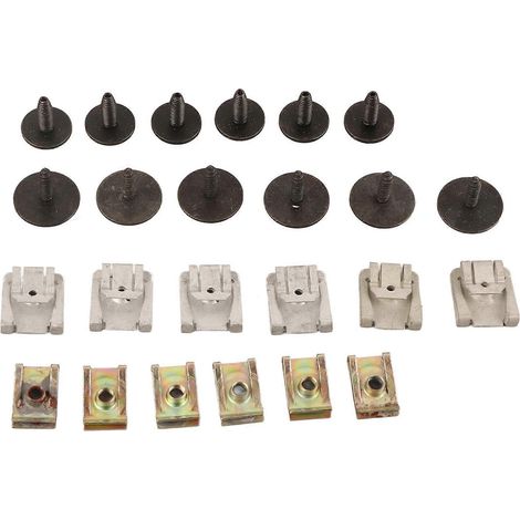 Coffrets de vis et agrafes métalliques pour protection moteur Mercedes Classe E W211 2002-2008, kit de fixation de soubassement, remplacement robuste (1/5)