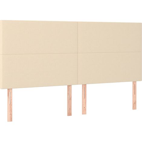 Maison Exclusive - Cabecero de cama de tela color crema 200x5x118 (1/5)