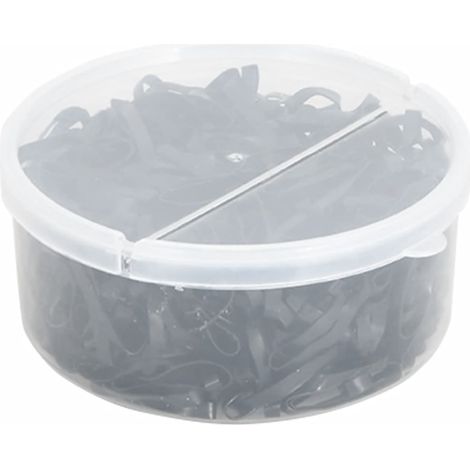 Bandas de trenzas de caballo silicona negro 500 unidades vidaXL (1/5)
