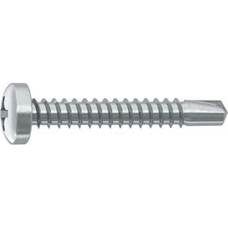 500PZ VITE AUTOPERFORANTE TC CAVA PH IN ACCIAIO ZINCATO BIANCO - ø mm.3,9x38