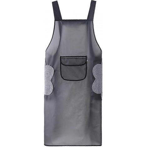 Tablier de cuisine, tablier de pâtisserie, tablier de brasseur, tablier de barbecue, tablier à huile, confortable à porter à la maison, ceinture ajustable au dos et à la taille, tablier de jardinage-1 (1/5)
