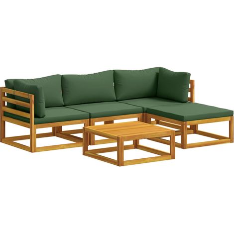Ensemble de Canapés 5 pc Naturel bois – mobilier de jardin