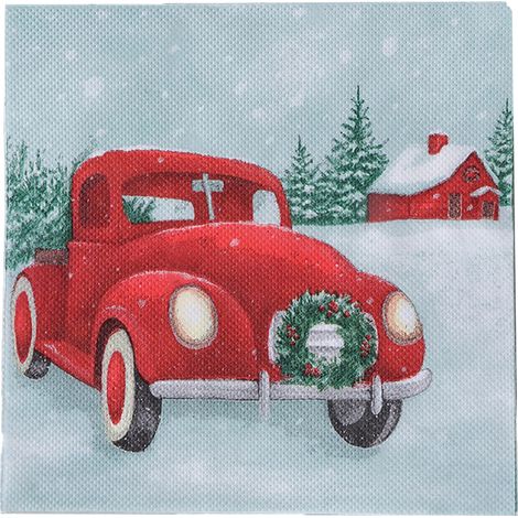 Mouchoirs De Fête De Noël - Serviettes En Papier Imprimées Motif Noël - Pour Décoration De Salle De Bain Et Cadeaux Festifs - Lot De 12 (1/5)