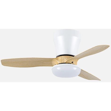 Ventilador Dc Cain 15w 1800lm Blanco/haya 3aspas 62d 300 0k4200k6500Kk Regulable Intensidad+Remoto+temporizador+memoria