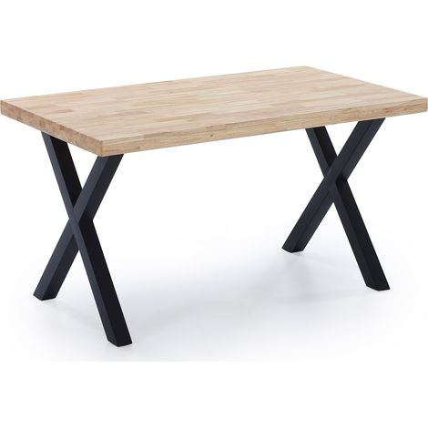 Table à manger fixe X-Loft 140 Chêne / Noir (1/4)