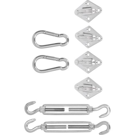 Kit de fixation pour voile d'ombrage, boucles de montage pour auvent rectangulaire et carré, 5 mm (1/5)