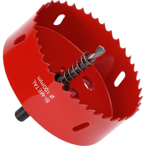Scie cloche QWORK® 100 mm M42 HSS, jeu d'outils de perçage, foret rond pour aluminium, fer et bois (1/5)