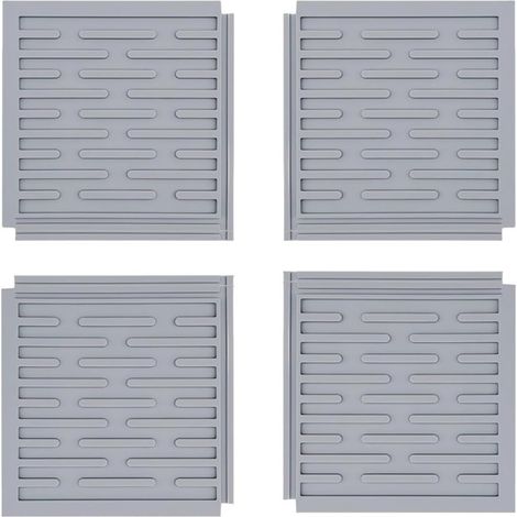 CCYKXA Set of 4 heat-resistant, non-slip silicone sink draining mats for kitchen countertops, home and garden