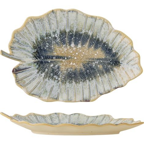Bloomingville - Dorreen Serving Plate - Blue - Stoneware